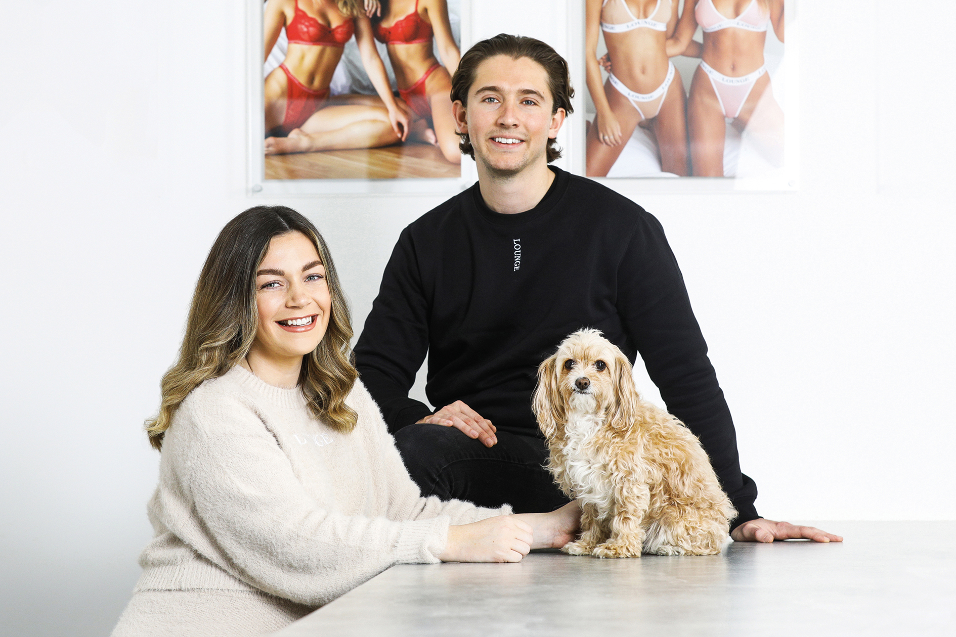 Daniel and Melanie Marsden - founders of Lounge Underwear